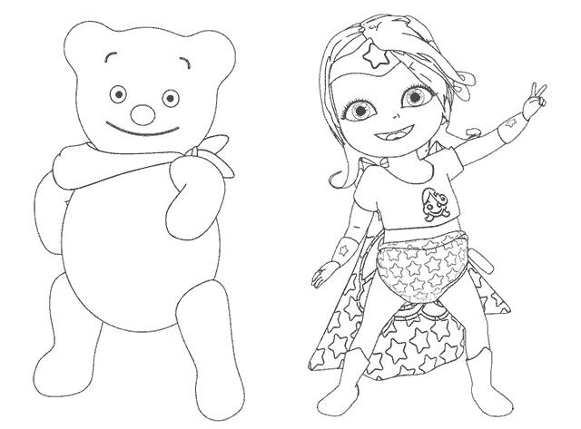 coloriage bebe lilly et son ami nounours